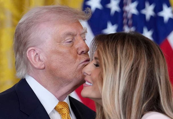 President Donald Trump and First Lady Melania Trump host a Military Mother s Day event honoring military mothers and spouses in the East Room of the White House in Washington, DC on Wednesday, May 6, 2026.  WASP20260506107 YurixGripas