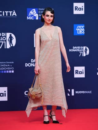 Rome, 71st David di Donatello Awards, Red Carpet. Pictured: Tecla Insolia  Copyright: xVincenzoxLandix xipa-agency.netx xDxAvanzo Provvisionatox IPA_Agency_IPA74474500