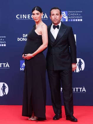 Rome, 71st David di Donatello Awards 2026 - Red Carpet. Pictured: Giorgia Venturini (pregnant), Claudio De Santis  Copyright: xMarcoxProvvisionatox xipa-agency.netx xDxAvanzo Landi Provvisionatox IPA_Agency_IPA74474620