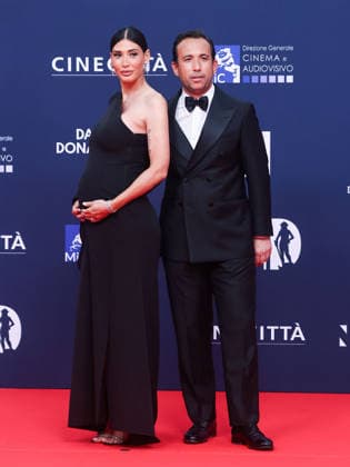 Rome, 71st David di Donatello Awards 2026 - Red Carpet. Pictured: Giorgia Venturini (pregnant), Claudio De Santis  Copyright: xMarcoxProvvisionatox xipa-agency.netx xDxAvanzo Landi Provvisionatox IPA_Agency_IPA74474629