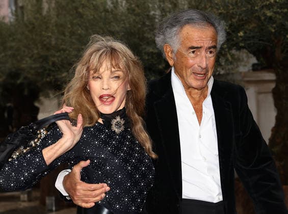 Gala dinner at the Giorgio Cini Foundation of the Pinault family. Pictured: Bernard-Henri Lévy, Arielle Dombasle  Copyright: xMatteoxChinellatox xipa-agency.netx xipa-agency.netx xMatteoxChinellatox IPA_Agency_IPA74477352