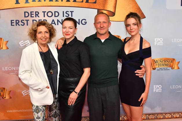 Michaela May, Hannah Herzsprung, Maximilian Brueckner and Momo Beier at the Ein Muechner im Himmel Der Tod ist erst der Anfang cinema premiere on 6 05 2026 in Munich Ein Muenchner im Himmel film premiere in Munich