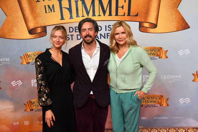 Lilly Krug, David Dietl and Veronica Ferres at the Ein Muechner im Himmel Der Tod ist nur der Anfang movie premiere on 6 05 2026 in Munich Ein Muenchner im Himmel movie premiere in Munich