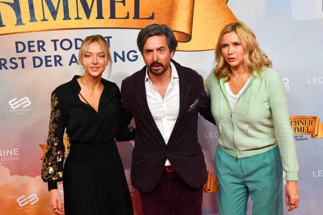 Lilly Krug, David Dietl and Veronica Ferres at the Ein Muechner im Himmel Der Tod ist nur der Anfang movie premiere on 6 05 2026 in Munich Ein Muenchner im Himmel movie premiere in Munich