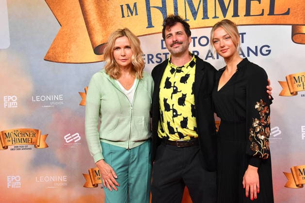 Lilly Krug, Marcel Mohab and Veronica Ferres at the Ein Muechner im Himmel Der Tod ist nur der Anfang movie premiere on 6 05 2026 in Munich Ein Muenchner im Himmel movie premiere in Munich