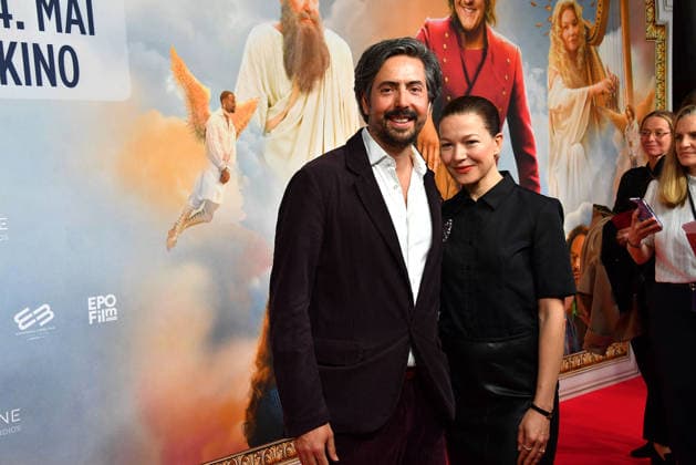 David Dietl and Hannah Herzsprung at the Ein Muechner im Himmel Der Tod ist nur der Anfang movie premiere on 6 05 2026 in Munich Ein Muenchner im Himmel movie premiere in Munich
