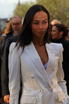 Gala dinner at the Pinault family s Giorgio Cini Foundation. Pictured: Zoe Saldana  Copyright: xMatteoxChinellatox xipa-agency.netx xipa-agency.netx xMatteoxChinellatox IPA_Agency_IPA74478243