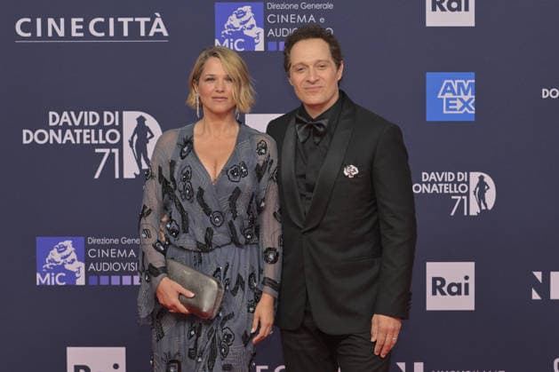 News - 71^ Edizione David di Donatello 2026 - Cerimonia di Premiazione Cluadio Santamaria and Francesca Barra attend the photocall during the 71th David Di Donatello at Cinecitta Studios on May 06, 2026 in Rome, Italy Roma Roma Italy Copyright: xRobertoxBettacchix xLiveMediax LPN_2434786