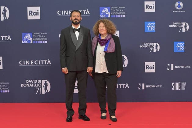 News - 71^ Edizione David di Donatello 2026 - Cerimonia di Premiazione Omar Rammal and Dina Taddia attend the photocall during the 71th David Di Donatello at Cinecitta Studios on May 06, 2026 in Rome, Italy Roma Roma Italy Copyright: xRobertoxBettacchix xLiveMediax LPN_2435111