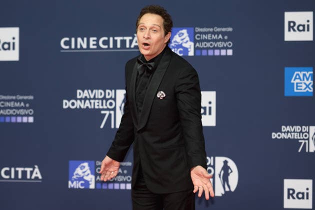 Claudio Santamaria attends the red carpet of the 71st David Di Donatello italian cinema awards at Cinecitta in Rome (Italy) on May 6, 2026. andreaxstaccioli