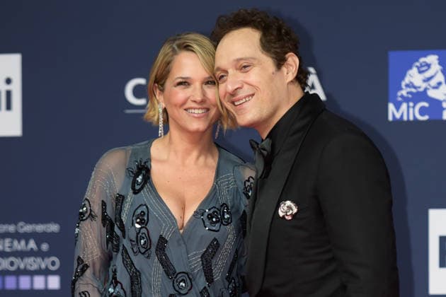 Francesca Barra and Claudio Santamaria attend the red carpet of the 71st David Di Donatello italian cinema awards at Cinecitta in Rome (Italy) on May 6, 2026. andreaxstaccioli
