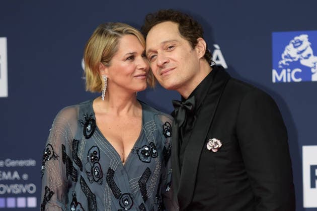 Francesca Barra and Claudio Santamaria attend the red carpet of the 71st David Di Donatello italian cinema awards at Cinecitta in Rome (Italy) on May 6, 2026. andreaxstaccioli