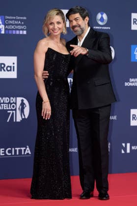 Anna Ferzetti and Pierfrancesco Favino attend the red carpet of the 71st David Di Donatello italian cinema awards at Cinecitta in Rome (Italy) on May 6, 2026. andreaxstaccioli