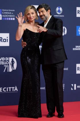 Anna Ferzetti and Pierfrancesco Favino attend the red carpet of the 71st David Di Donatello italian cinema awards at Cinecitta in Rome (Italy) on May 6, 2026. andreaxstaccioli
