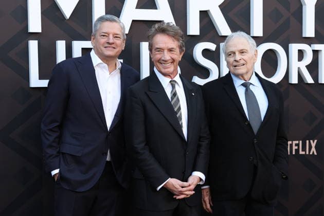 Marty, Life Is Short Premiere LOS ANGELES, CALIFORNIA - MAY 06: Ted Sarandos, Martin Short and Lawrence Kasdan t at the Los Angeles Premiere of Netflix s Marty, Life Is Short at The Egyptian Theatre Hollywood on May 06, 2026 in Los Angeles, California. Credit: AdMedia EDITORIAL USE ONLY  Copyright: xx AdMediax admphotostwo987289