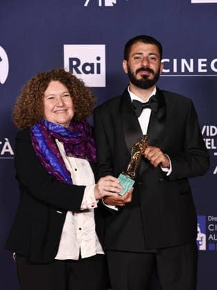 Rome, 71st David di Donatello Awards, Red Carpet Awards - Pictured: Dina Taddia, Omar Rammal  Copyright: xMarcoxProvvisionatox xipa-agency.netx xDxAvanzo Landi Provvisionatox IPA_Agency_IPA74480901