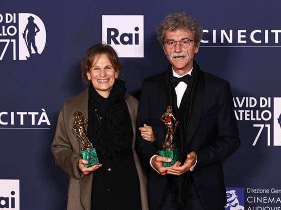 Rome, 71st David di Donatello Awards, Red Carpet Awards - Pictured: Esmè Sciaroni, Silvio Soldini  Copyright: xMarcoxProvvisionatox xipa-agency.netx xDxAvanzo Landi Provvisionatox IPA_Agency_IPA74480928