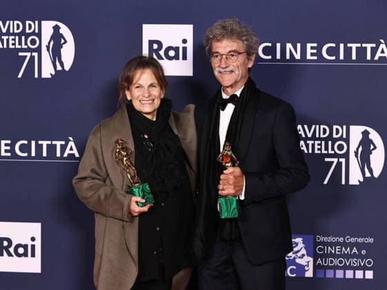 Rome, 71st David di Donatello Awards, Red Carpet Awards - Pictured: Esmè Sciaroni, Silvio Soldini  Copyright: xMarcoxProvvisionatox xipa-agency.netx xDxAvanzo Landi Provvisionatox IPA_Agency_IPA74480931
