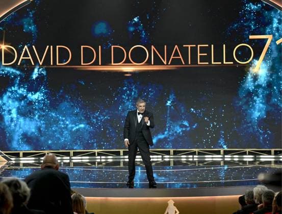 Rome, 71st David di Donatello Awards, Broadcast. Pictured: Bianca Balti and Flavio Insinna  Copyright: xMaurizioxD Avanzox xipa-agency.netx xDxAvanzo Provvisionato Landix IPA_Agency_IPA74481032