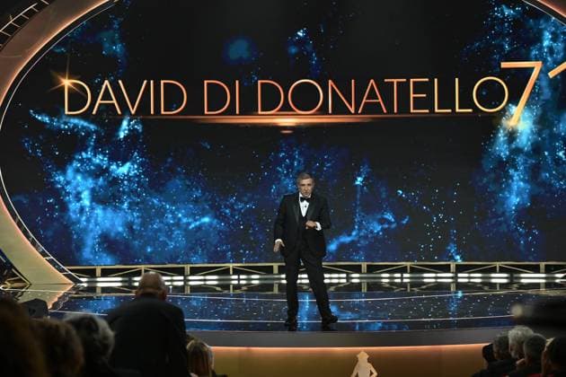 Rome, 71st David di Donatello Awards, Broadcast. Pictured: Bianca Balti and Flavio Insinna  Copyright: xMaurizioxD Avanzox xipa-agency.netx xDxAvanzo Provvisionato Landix IPA_Agency_IPA74481034