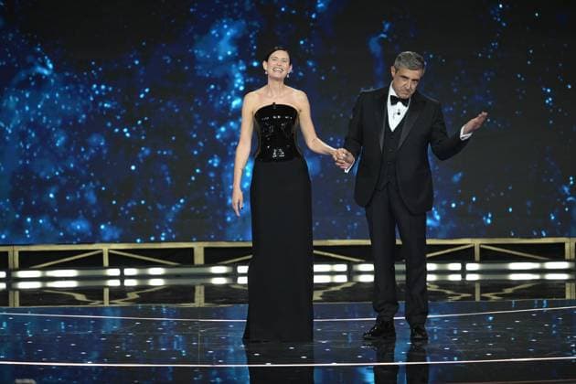 Rome, 71st David di Donatello Awards, Broadcast. Pictured: Bianca Balti and Flavio Insinna  Copyright: xMaurizioxD Avanzox xipa-agency.netx xDxAvanzo Provvisionato Landix IPA_Agency_IPA74481039