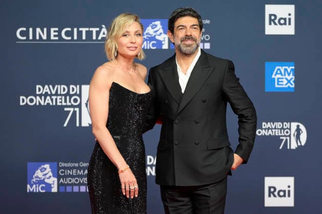 May 6, 2026, Rome, Italy: Anna Ferzetti and Pierfrancesco Favino attend the red carpet of David Di Donatello 2026 at CinecittÃ studios. Rome Italy - ZUMAs197 20260506_aaa_s197_373 Copyright: xMarioxCartellix