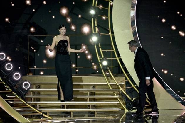 Rome, 71st David di Donatello Awards, Broadcast. Pictured: Bianca Balti and Flavio Insinna  Copyright: xMaurizioxD Avanzox xipa-agency.netx xDxAvanzo Provvisionato Landix IPA_Agency_IPA74481035