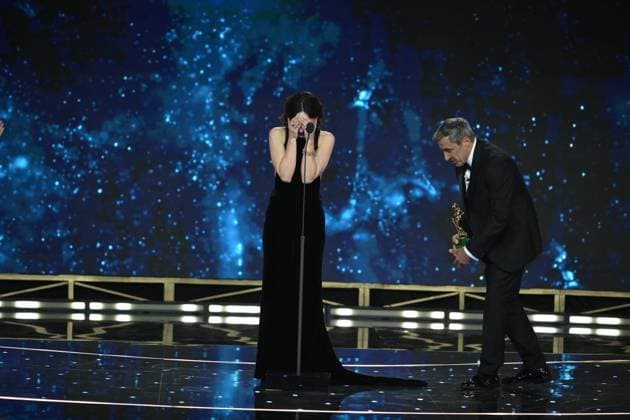 Rome, 71st David di Donatello Awards, Broadcast. Pictured: Bianca Balti and Flavio Insinna  Copyright: xMaurizioxD Avanzox xipa-agency.netx xDxAvanzo Provvisionato Landix IPA_Agency_IPA74481052