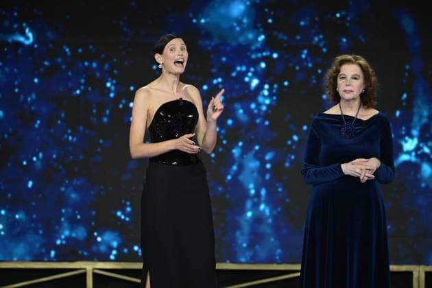 Rome, 71st David di Donatello Awards, Broadcast. Pictured: Bianca Balti, Stefania Sandrelli, Flavio Insinna  Copyright: xMaurizioxD Avanzox xipa-agency.netx xDxAvanzo Provvisionato Landix IPA_Agency_IPA74481126
