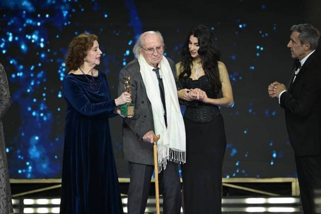 Rome, 71st edition of the David di Donatello Awards, Broadcast. In the photo: Bianca Balti, Stefania Sandrelli, Flavio Insinna, Vittorio Storaro,  Copyright: xMaurizioxD Avanzox xipa-agency.netx xDxAvanzo Provvisionato Landix IPA_Agency_IPA74481137