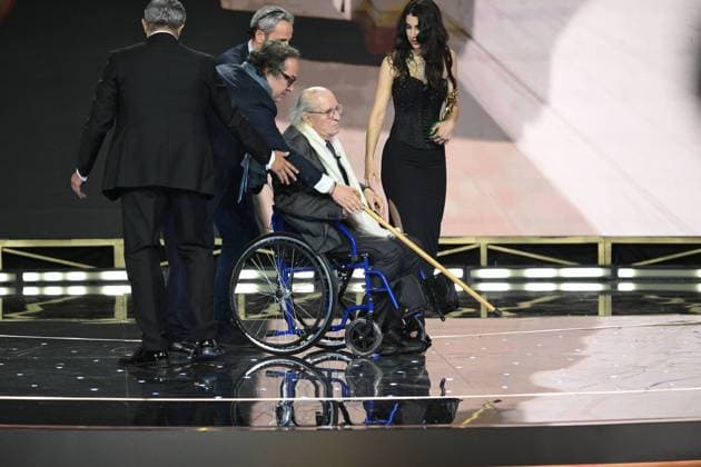 Rome, 71st edition of the David di Donatello Awards, Broadcast. In the photo: Bianca Balti, Stefania Sandrelli, Flavio Insinna, Vittorio Storaro,  Copyright: xMaurizioxD Avanzox xipa-agency.netx xDxAvanzo Provvisionato Landix IPA_Agency_IPA74481141