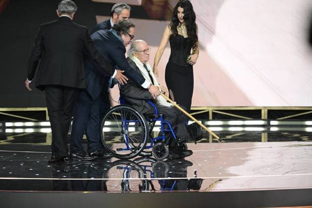 Rome, 71st edition of the David di Donatello Awards, Broadcast. In the photo: Bianca Balti, Stefania Sandrelli, Flavio Insinna, Vittorio Storaro,  Copyright: xMaurizioxD Avanzox xipa-agency.netx xDxAvanzo Provvisionato Landix IPA_Agency_IPA74481142