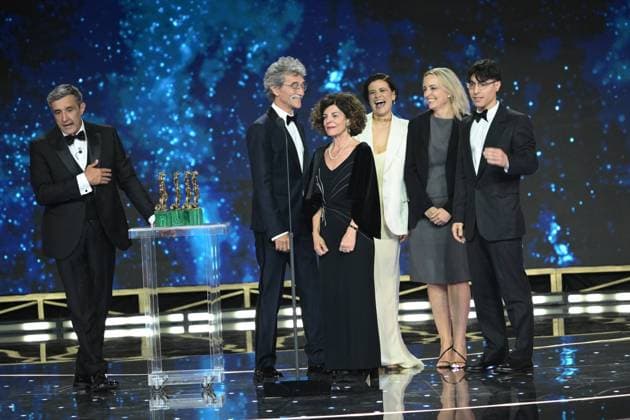 Rome, 71st edition of the David di Donatello Awards, Broadcast. In the photo: Doriana LEONDEFF - Silvio SOLDINI - Lucio RICCA - Cristina COMENCINI - Giulia CALENDA - Ilaria MACCHIA  Copyright: xMaurizioxD Avanzox xipa-agency.netx xDxAvanzo Provvisionato Landix IPA_Agency_IPA74481144
