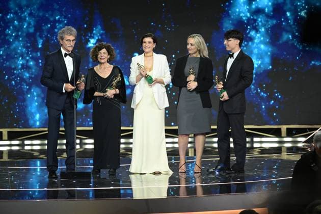 Rome, 71st edition of the David di Donatello Awards, Broadcast. In the photo: Doriana LEONDEFF - Silvio SOLDINI - Lucio RICCA - Cristina COMENCINI - Giulia CALENDA - Ilaria MACCHIA  Copyright: xMaurizioxD Avanzox xipa-agency.netx xDxAvanzo Provvisionato Landix IPA_Agency_IPA74481152