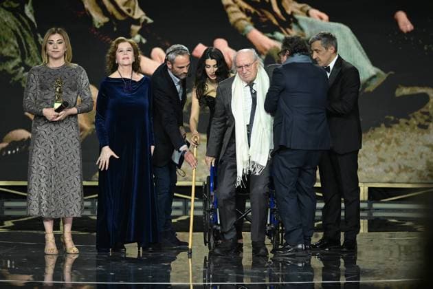 Rome, 71st edition of the David di Donatello Awards, Broadcast. In the photo: Bianca Balti, Stefania Sandrelli, Flavio Insinna, Vittorio Storaro,  Copyright: xMaurizioxD Avanzox xipa-agency.netx xDxAvanzo Provvisionato Landix IPA_Agency_IPA74481129
