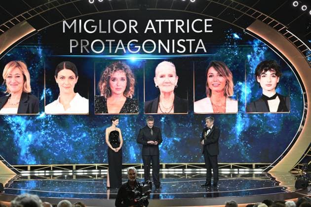 Rome, 71st David di Donatello Awards, Broadcast. Pictured: Bianca Balti, Flavio Insinna, Raoul Bova, Aurora Quattrocchi  Copyright: xMaurizioxD Avanzox xipa-agency.netx xDxAvanzo Provvisionato Landix IPA_Agency_IPA74481334