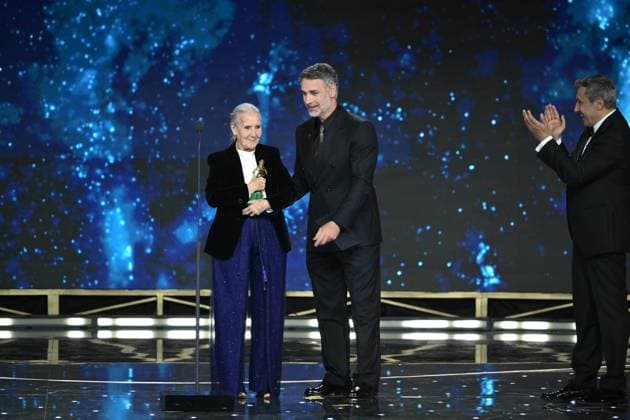 Rome, 71st David di Donatello Awards, Broadcast. Pictured: Bianca Balti, Flavio Insinna, Raoul Bova, Aurora Quattrocchi  Copyright: xMaurizioxD Avanzox xipa-agency.netx xDxAvanzo Provvisionato Landix IPA_Agency_IPA74481342