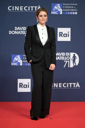 May 6, 2026, Rome, Italy: Greta Scarano attends the red carpet of David Di Donatello 2026 at CinecittÃ studios. Rome Italy  - ZUMAs197 20260506_aaa_s197_397 Copyright: xMarioxCartellix