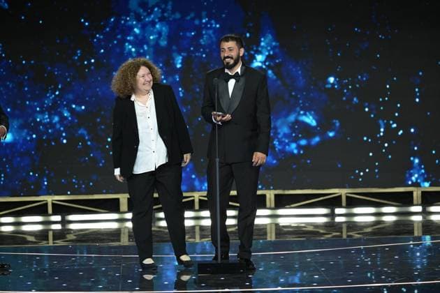 Rome, 71st David di Donatello Awards, Broadcast. Pictured: Dina Taddia and Omar Rammal  Copyright: xMaurizioxD Avanzox xipa-agency.netx xDxAvanzo Provvisionato Landix IPA_Agency_IPA74481580