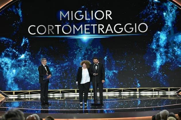 Rome, 71st David di Donatello Awards, Broadcast. Pictured: Dina Taddia and Omar Rammal  Copyright: xMaurizioxD Avanzox xipa-agency.netx xDxAvanzo Provvisionato Landix IPA_Agency_IPA74481582