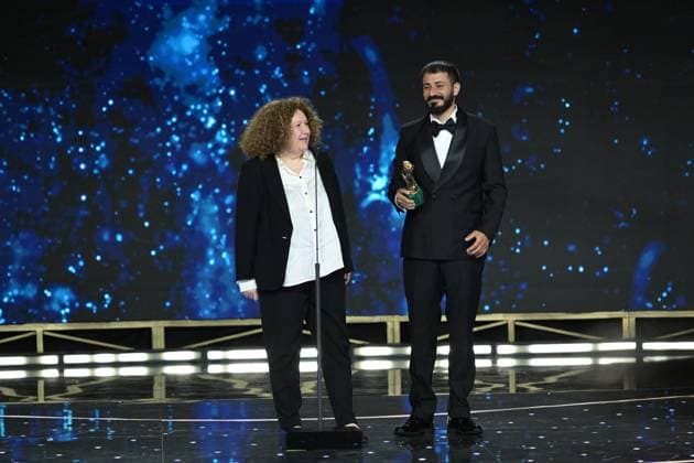 Rome, 71st David di Donatello Awards, Broadcast. Pictured: Dina Taddia and Omar Rammal  Copyright: xMaurizioxD Avanzox xipa-agency.netx xDxAvanzo Provvisionato Landix IPA_Agency_IPA74481589