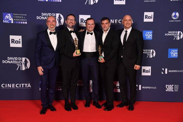 Rome, 71st edition of the David di Donatello Awards, In the photo: Riccardo Tinnirello Alessandro Araimo Guest  Copyright: xVincenzoxLandix xipa-agency.netx xVincenzoxLandix IPA_Agency_IPA74481661