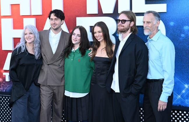 ˜Billie Eilish-Hit Me Hard and Soft: The Tour™ LA Premiere Maggie Baird, Nat Wolff, Billie Eilish, Claudia Sulewski, Finneas O Connell and Patrick O Connell arriving to Paramount Picture™s Billie Eilish-Hit Me Hard and Soft: The Tour™ (Live in 3D) Los Angeles premiere held at the Village Theatre on May 6, 2026 in Westwood, CA. Westwood Village Theatre California USA Copyright: xLeexWattx xAFF-USA.COMx