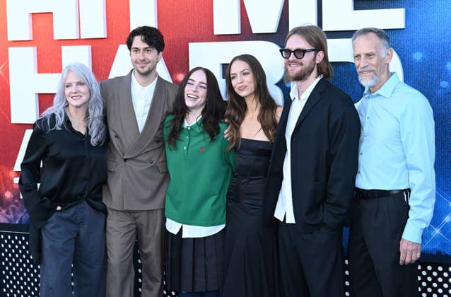 ˜Billie Eilish-Hit Me Hard and Soft: The Tour™ LA Premiere Maggie Baird, Nat Wolff, Billie Eilish, Claudia Sulewski, Finneas O Connell and Patrick O Connell arriving to Paramount Picture™s Billie Eilish-Hit Me Hard and Soft: The Tour™ (Live in 3D) Los Angeles premiere held at the Village Theatre on May 6, 2026 in Westwood, CA. Westwood Village Theatre California USA Copyright: xLeexWattx xAFF-USA.COMx