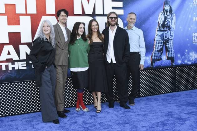 Patrick O Connell, Billie Eilish, Nat Wolff, Maggie Baird, Finneas O Connell, Claudia Sulewski at arrivals for BILLIE EILISH - HIT ME HARD AND SOFT: THE TOUR (LIVE IN 3D) Premiere, Westwood Village Theatre, Los Angeles, CA, May 06, 2026. Photo By: Elizabeth Goodenough Everett Collection BILLIE EILISH - HIT ME HARD AND SOFT: THE TOUR (LIVE IN 3D) Premiere PUBLICATIONXNOTxINxCANxCHNxFRAxITAxJPNxNORxPOLxRUSxESPxUKxUSA