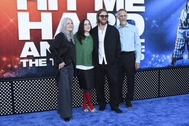 Maggie Baird, Billie Eilish, Finneas O Connell, Patrick O Connell at arrivals for BILLIE EILISH - HIT ME HARD AND SOFT: THE TOUR (LIVE IN 3D) Premiere, Westwood Village Theatre, Los Angeles, CA, May 06, 2026. Photo By: Elizabeth Goodenough Everett Collection BILLIE EILISH - HIT ME HARD AND SOFT: THE TOUR (LIVE IN 3D) Premiere PUBLICATIONXNOTxINxCANxCHNxFRAxITAxJPNxNORxPOLxRUSxESPxUKxUSA