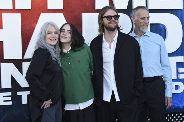 Maggie Baird, Billie Eilish, Finneas O Connell, Patrick O Connell at arrivals for BILLIE EILISH - HIT ME HARD AND SOFT: THE TOUR (LIVE IN 3D) Premiere, Westwood Village Theatre, Los Angeles, CA, May 06, 2026. Photo By: Elizabeth Goodenough Everett Collection BILLIE EILISH - HIT ME HARD AND SOFT: THE TOUR (LIVE IN 3D) Premiere PUBLICATIONXNOTxINxCANxCHNxFRAxITAxJPNxNORxPOLxRUSxESPxUKxUSA