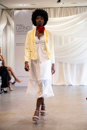 Summer Fashion Week Latam 2026 in Madrid, Spain - 6 MAY 2026. A model walks the runway at the Paulina Luna fashion show during the Summer Fashion Week Latam 2026 at the Pons Foundation. Madrid Spain Copyright: xAtilanoxGarciax xSOPAxImagesx photos17725