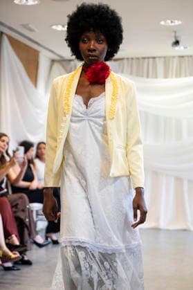 Summer Fashion Week Latam 2026 in Madrid, Spain - 6 MAY 2026. A model walks the runway at the Paulina Luna fashion show during the Summer Fashion Week Latam 2026 at the Pons Foundation . Madrid Spain Copyright: xAtilanoxGarciax xSOPAxImagesx photos17726