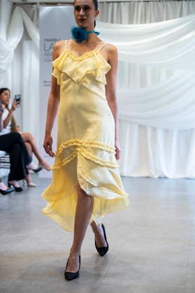 Summer Fashion Week Latam 2026 in Madrid, Spain - 6 MAY 2026. A model walks the runway at the Paulina Luna fashion show during the Summer Fashion Week Latam 2026 at the Pons Foundation . Madrid Spain Copyright: xAtilanoxGarciax xSOPAxImagesx photos17727